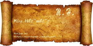 Miu Hümér névjegykártya